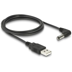 Kabel USB Power - DC 5,5 x 2,1mm wtyk 90° 1,5m Delock 83578