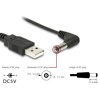 Kabel USB Power - DC 5,5 x 2,1mm wtyk 90° 1,5m Delock 83578
