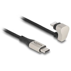 Kabel danych i ładowania USB-C do Lightning kątowy 180° 1m MFi Delock 80025