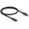 Kabel USB 80 Gbps USB-C męsko-męski 16K 60Hz PD 3.1 240W koncentryczny 50cm czarny Delock 81210