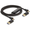 Kabel USB-C 5Gbps Data Link + KM Switch 2m Delock 83014