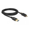 Kabel SuperSpeed USB 10Gbps typ A męski do USB-C męski ze śrubą na górze 2m Delock 84031