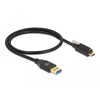 Kabel SuperSpeed USB 10Gbps typ A męski do USB-C męski ze śrubą na górze 50cm Delock 84025