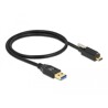 Kabel SuperSpeed USB 10Gbps typ A męski do USB-C męski ze śrubą na górze 50cm Delock 84025