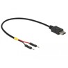 Kabel zasilający USB typ C do 2x pin wtyk męski rozdzielony 20cm Delock 85419