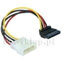 Kabel zasilający Molex - SATA kątowy 15cm lewy