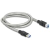 Kabel USB 3.2 Gen.1 męski typ A na męski typ B w koszulce metalowej 1m Delock 86778