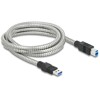 Kabel USB 3.2 Gen.2męski typ A na męski typ B w koszulce metalowej 2m Delock 86779