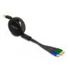 Kabel USB 3w1 do szybkiego ładowania z rolką dla micro USB / 2x USB-C czarny Delock 85359