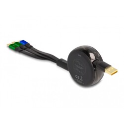 Kabel USB 3w1 do szybkiego ładowania z rolką dla micro USB / 2x USB-C czarny Delock 85359 Kabel USB 3w1 do szybkiego ładowania z rolką dla micro USB / 2x USB-C czarny Delock 85359
