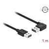 Przewód USB 2.0 typ A na USB 2.0 typ A kątowy 1m czarny Delock 83464