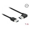 Przewód USB 2.0 typ A na USB 2.0 typ A kątowy 1m czarny Delock 83464