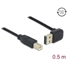 Przewód USB 2.0 typ A na USB 2.0 typ B kątowy 50cm Delock 85183