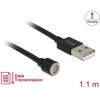 Kabel magnetyczny USB Data i ładowania czarny 1,1m Delock 85724