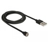 Kabel magnetyczny USB Data i ładowania czarny 1,1m Delock 85724