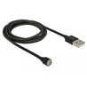 Kabel magnetyczny USB Data i ładowania czarny 1,1m Delock 85724