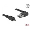 Przewód USB 2.0 typ A na USB 2.0 typ micro-B 2m czarny Delock 83383