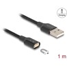 Magnetyczny kabel ładujący USB czarny 1m Delock 88167