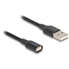 Magnetyczny kabel ładujący USB czarny 1m Delock 88167