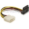 Kabel zasilający Molex - SATA kątowy 15cm prawy