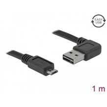 Przewód USB 2.0 typ A na USB 2.0 typ micro-B 1m czarny Delock 83382