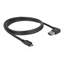 Przewód USB 2.0 typ A na USB 2.0 typ micro-B 1m czarny Delock 83382
