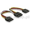 Kabel zasilający SATA żeński - 2xSATA żeński 20cm