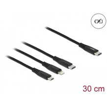 Kabel ładowarki USB 3w1 USB-C do Lightning / micro USB / USB-C 1m Delock 87148