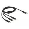 Kabel ładowarki USB 3w1 USB-C do Lightning / micro USB / USB-C 1m Delock 87149