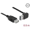 Przedłużacz USB 2.0 typ A na USB 2.0 typ A żeński kątowy 50cm biały Delock 85185