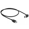 Przedłużacz USB 2.0 typ A na USB 2.0 typ A żeński kątowy 50cm biały Delock 85185