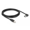 Przewód USB 2.0 typ A na USB 2.0 typ B 3m czarny Delock 83376