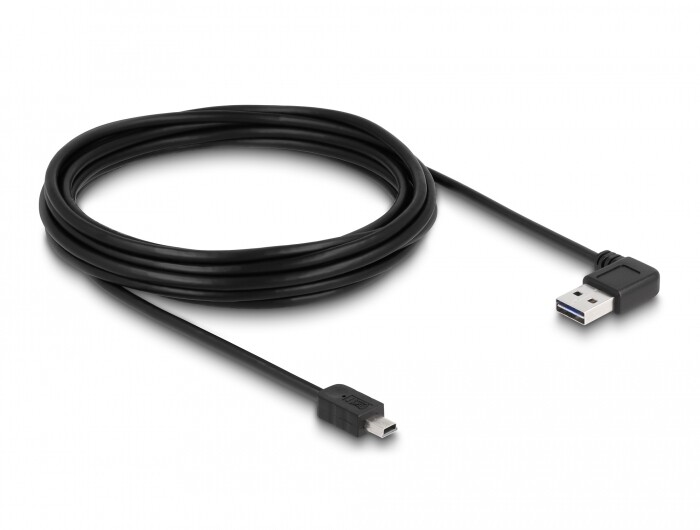 Przewód USB 2.0 typ A na USB 2.0 typ mini-B 5m czarny Delock 83381