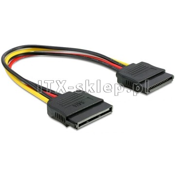 Kabel zasilający SATA żeński - SATA żeński 20cm