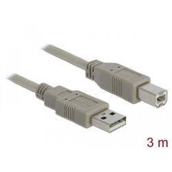 Przewód z wtykiem męskim USB 2.0 typ A - wtyk męski USB 2.0 typ B 3m Delock 82216