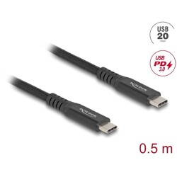 Kabel%20USB%2020Gbps%20USB-C%20męsko-męski%20PD%203.0%20100W%2050cm%20czarny%20metalowy%20Delock%2080023