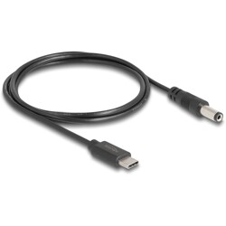 Kabel zasilający USB-C do wtyku DC 5,5 x 2,1mm męski 1m Delock 85397