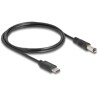 Kabel zasilający USB-C do wtyku DC 5,5 x 2,1mm męski 1m Delock 85397