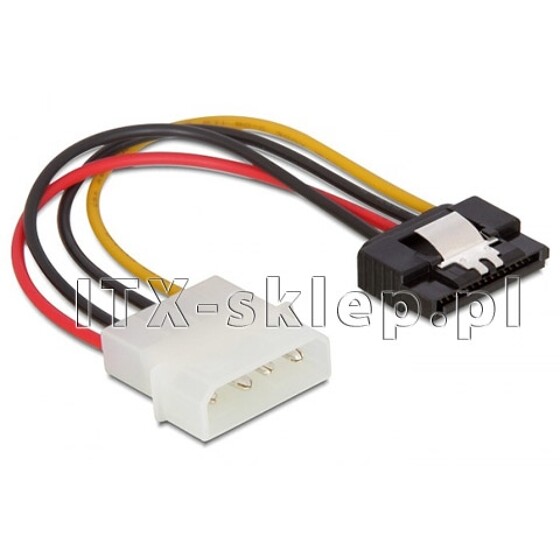 Kabel zasilający Molex - SATA zatrzask metalowy 15cm