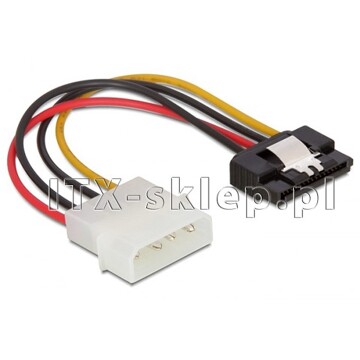 Kabel zasilający Molex - SATA zatrzask metalowy 15cm