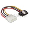 Kabel zasilający Molex - SATA zatrzask metalowy 15cm