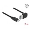Przewód USB 2.0 typ A na USB 2.0 typ micro-B 1m czarny Delock 83382