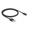 Przewód do transmisji danych USB i do zasilania do Lightning czarny 1m Delock 83002
