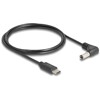 Kabel zasilający USB-C do wtyku DC 5,5 x 2,5mm męski kątowy 1,5m Delock 85399