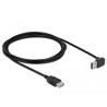 Przewód USB 2.0 typ A na USB 2.0 typ A kątowy 3m czarny Delock 83466