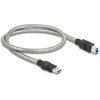 Kabel USB 3.2 typ A na męski typ B w koszulce metalowej 50cm Delock 86777