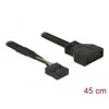 Kabel USB 3.0 wtyk 2,00 mm raster 20 pin - USB 2.0 gniazdo 2,54mm raster 8 pin 45cm Delock 83776