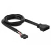 Kabel USB 3.0 wtyk 2,00 mm raster 20 pin - USB 2.0 gniazdo 2,54mm raster 8 pin 60cm Delock 83777