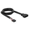 Kabel USB 3.0 wtyk 2,00 mm raster 20 pin - USB 2.0 gniazdo 2,54mm raster 8 pin 60cm Delock 83777