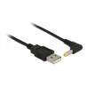 Kabel zasilania USB - DC 4,0 x 1,7 mm męski 90° 1,5m Delock 85544